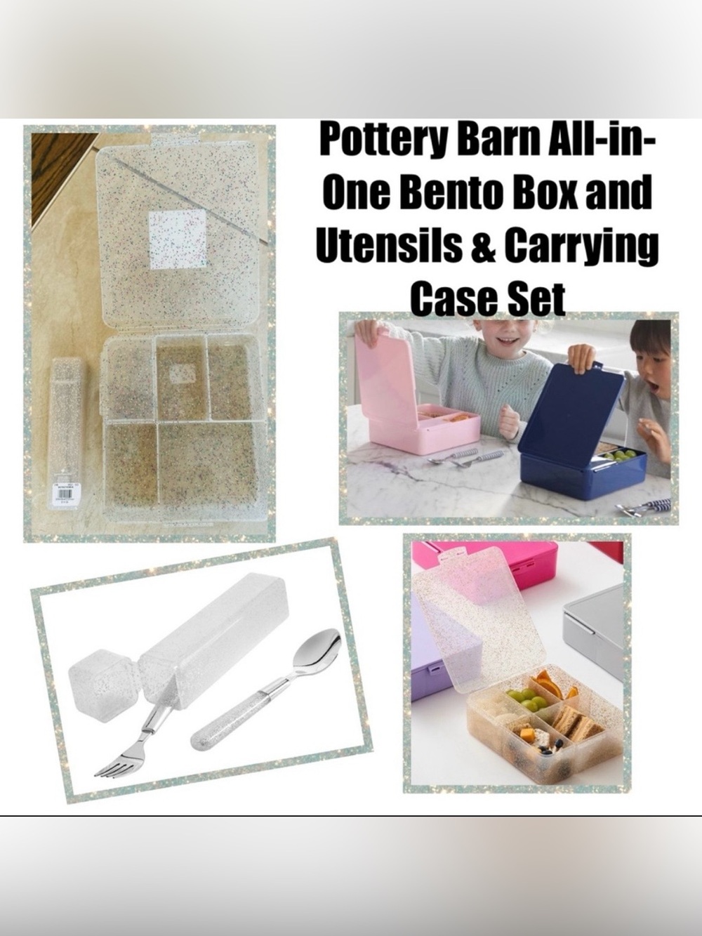 Pottery Barn All-in-One Bento Box and Utensils & Carrying Case Set